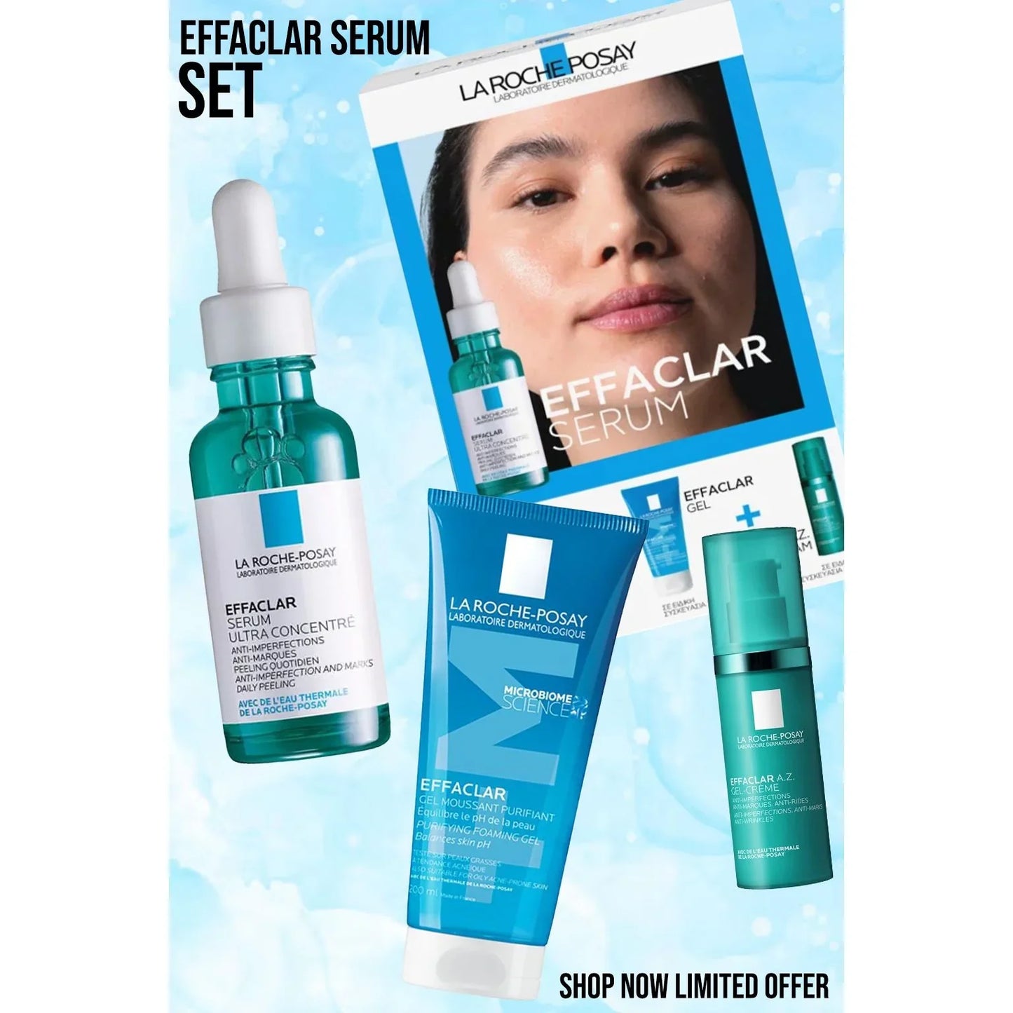 La Roche-Posay - Effaclar Serum & Gift Effaclar Gel 50ml & Effaclar A.Z Gel-Cream 3ml