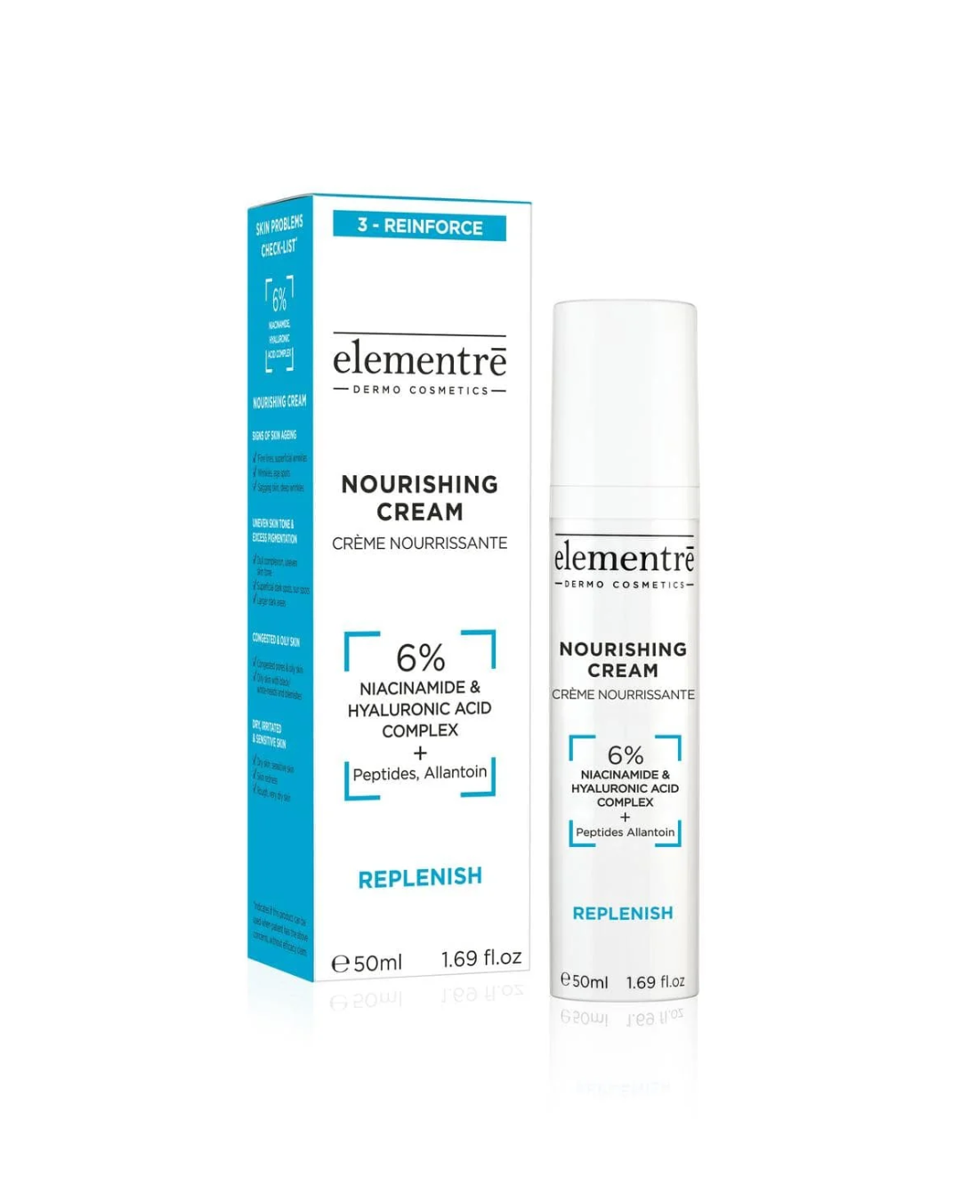 Elementre - Nourishing Cream 6% Niacinamide & Hyaluronic Acid Complex – 50 ml