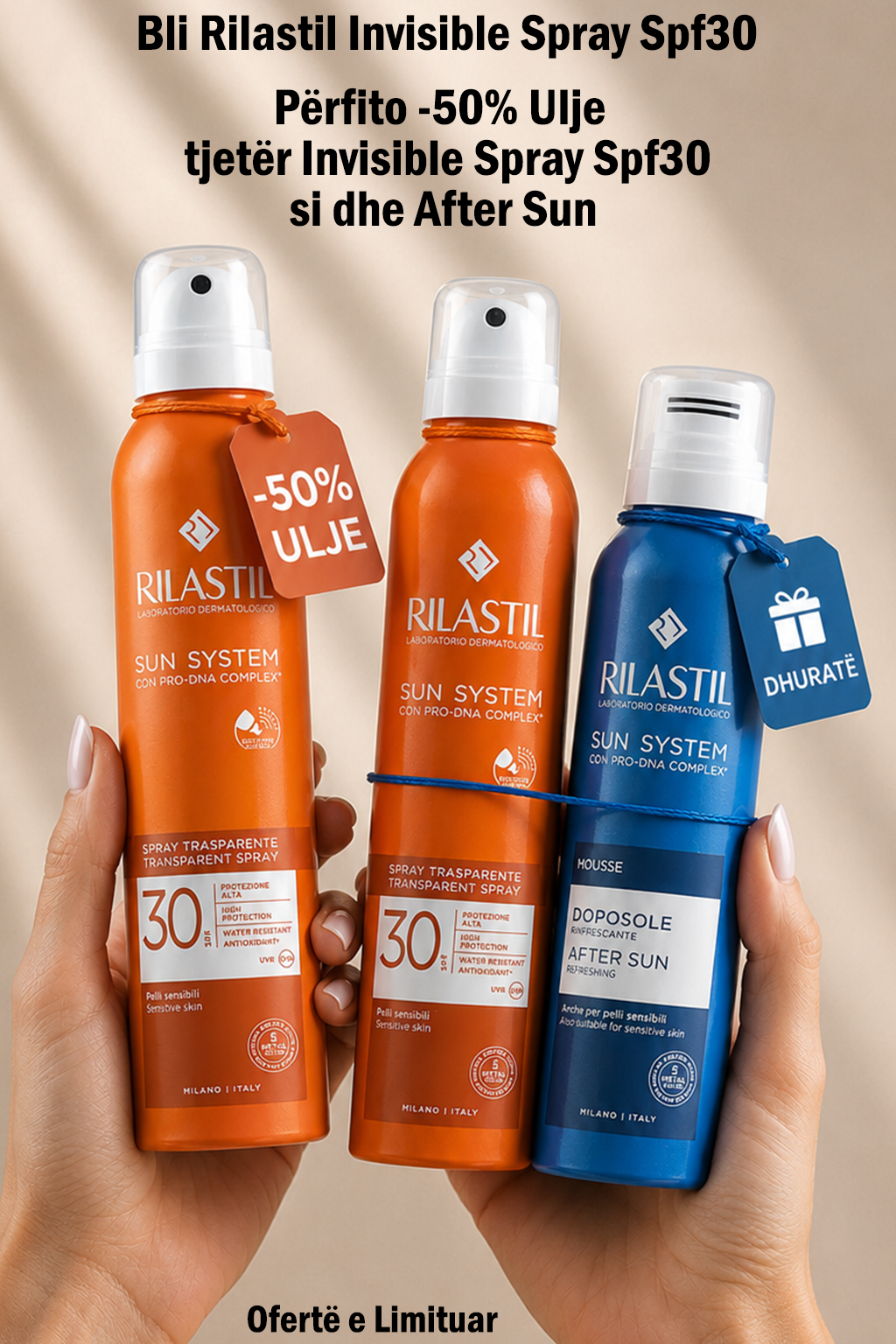 Rilastil Sun System Transparent Spray SPF 30 – 1 Bli, 2 Dhurata!