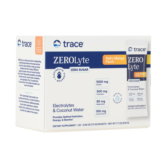 Trace Minerals - ZeroLyte Salted Mango 30 Packets - GOLDFARMACI