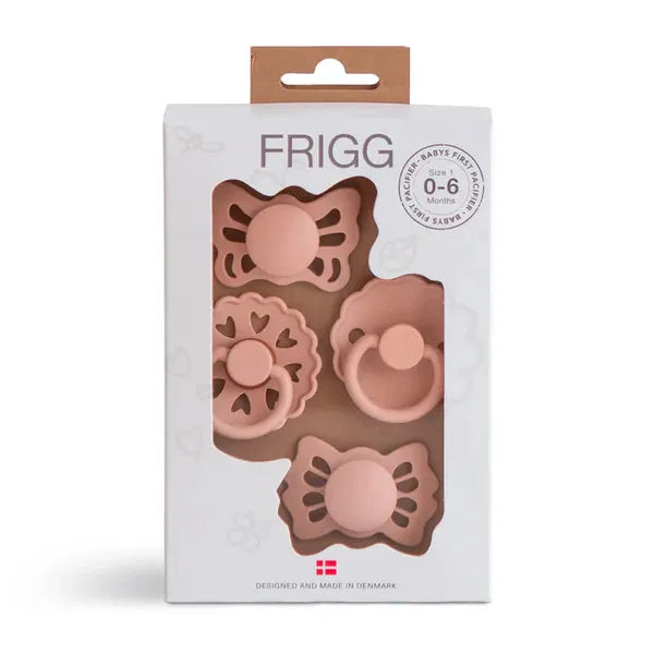 Frigg - Baby’s First pacifier Floral heart (Blush) 0-6 months - GOLDFARMACI