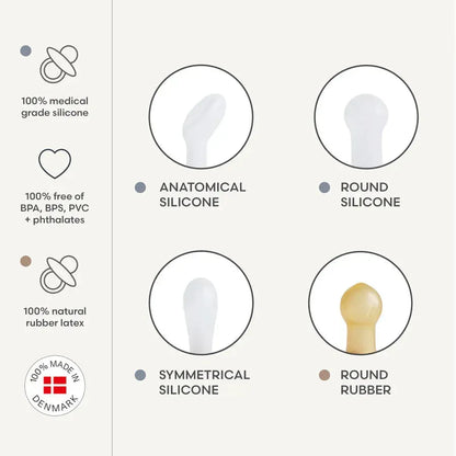 Frigg - Baby’s First pacifier Floral heart (Cream) 0-6 months - GOLDFARMACI