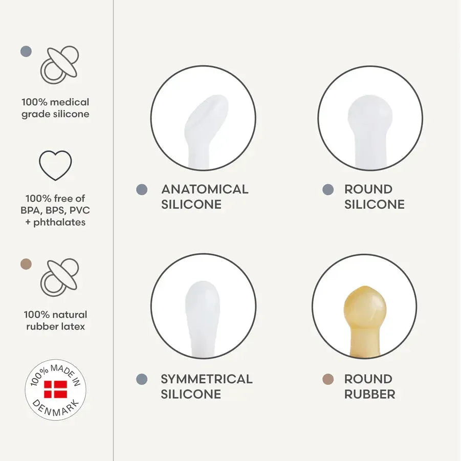 Frigg - Baby’s First pacifier Floral heart (Cream) 0-6 months - GOLDFARMACI