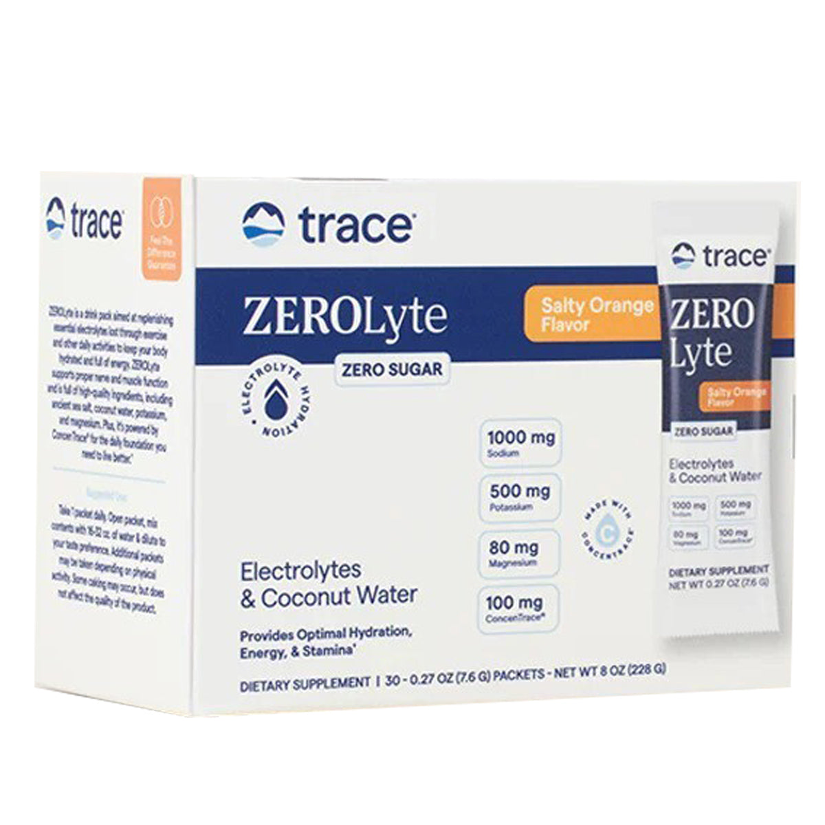 Trace Minerals - ZeroLyte Orange 30 Packets - GOLDFARMACI
