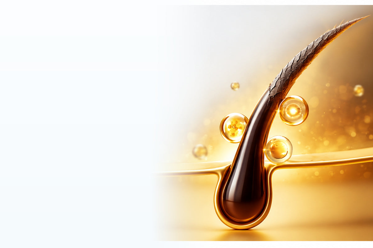 Hair hydration and repair guide golden hair fiber
