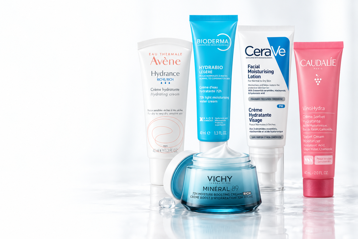 Five selected facial moisturisers