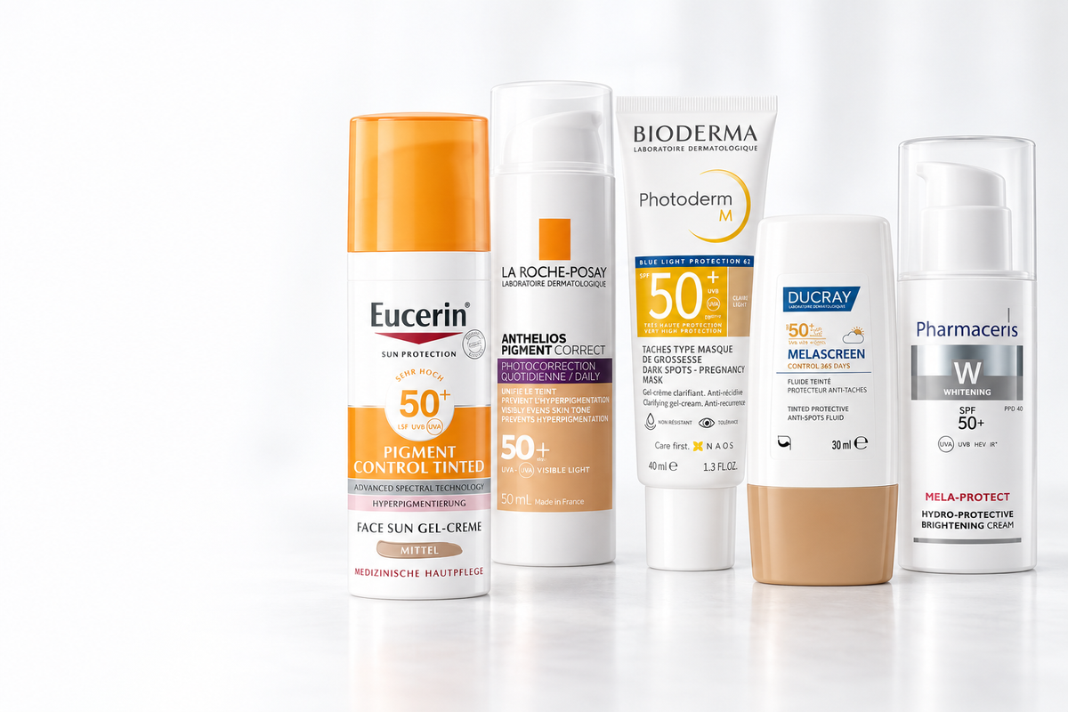 Five selected face sunscreens for uneven skin tone