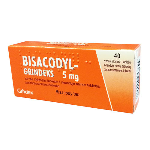 Grindeks Bisacodyl 5 mg Gastro-resistant Tablets x40