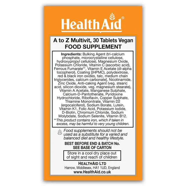 Health Aid - A to Z Multivit - GOLDFARMACI