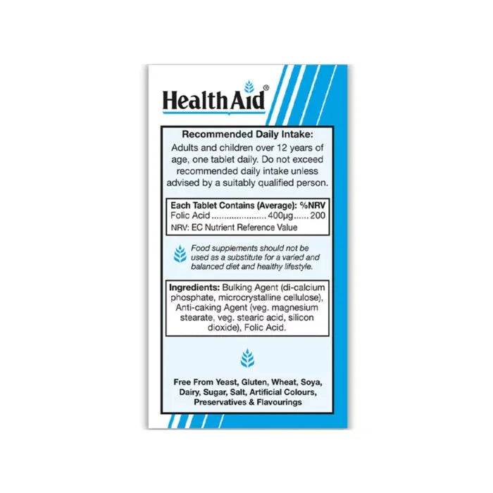 Health Aid - Folic Acid 400µg - GOLDFARMACI