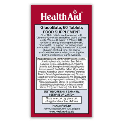 Health Aid - GlucoBate Tablets - GOLDFARMACI