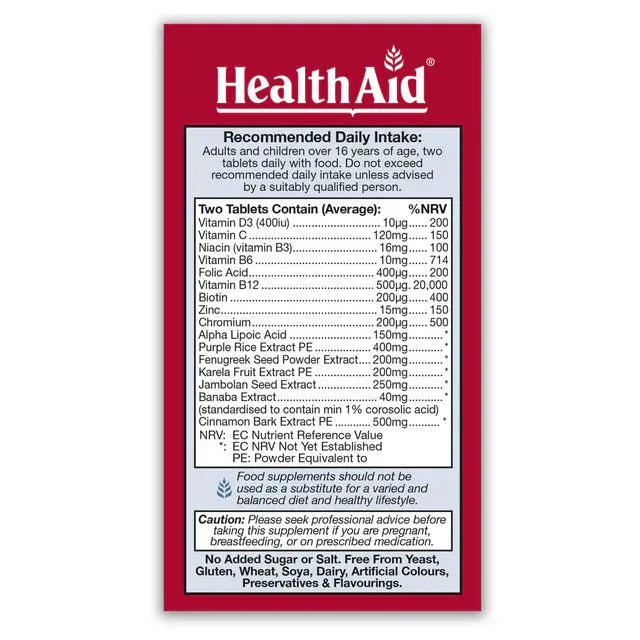 Health Aid - GlucoBate Tablets - GOLDFARMACI