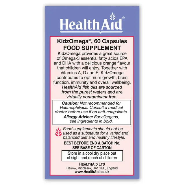 Health Aid - KidzOmega Capsules - GOLDFARMACI