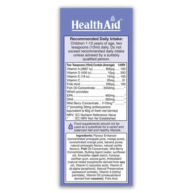 Health Aid - KidzOmega Liquid - GOLDFARMACI