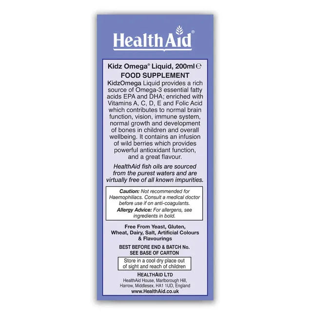 Health Aid - KidzOmega Liquid - GOLDFARMACI