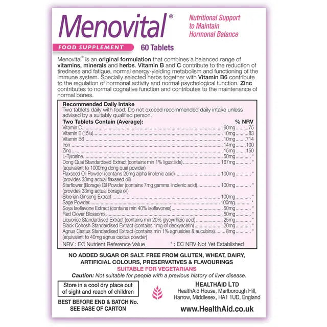 Health Aid - Menovital - GOLDFARMACI