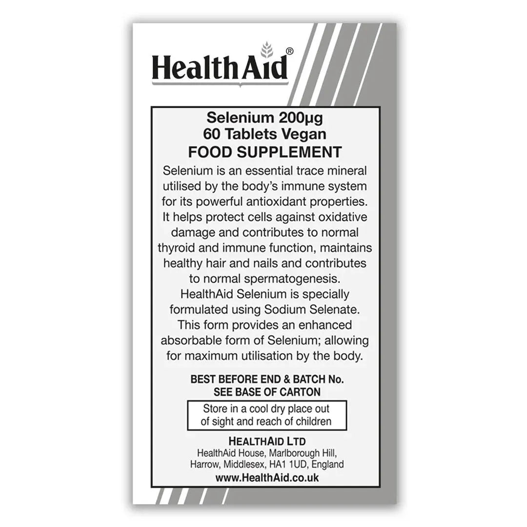 Health Aid - Selenium 200ug - GOLDFARMACI