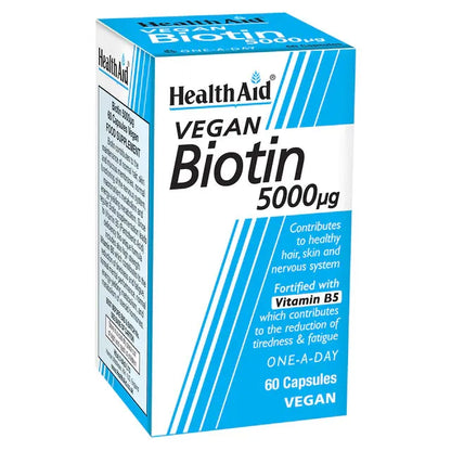 Health Aid - Vegan Biotin 5000ug - GOLDFARMACI