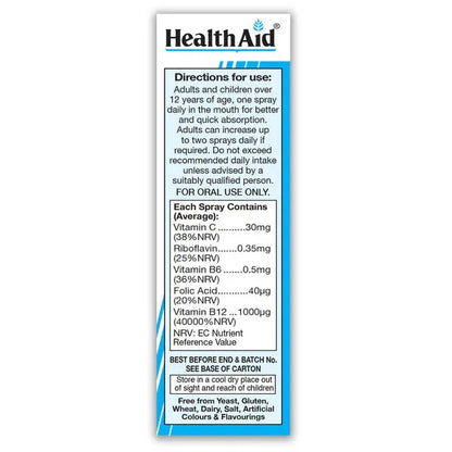 Health Aid - Vitamin B12 1000µg Spray - GOLDFARMACI