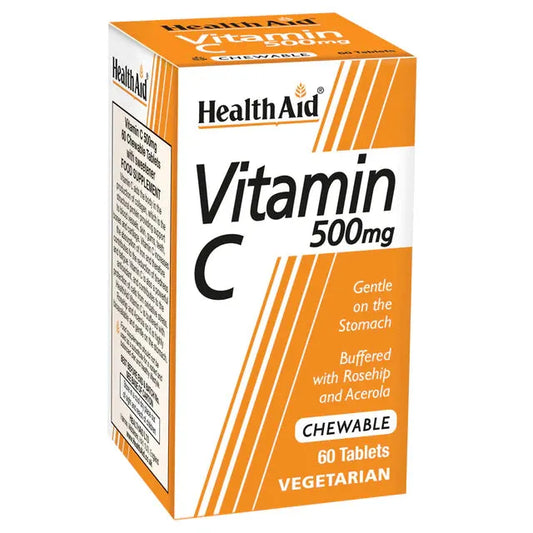 Health Aid - Vitamin C 500mg Chewable Tablets - GOLDFARMACI