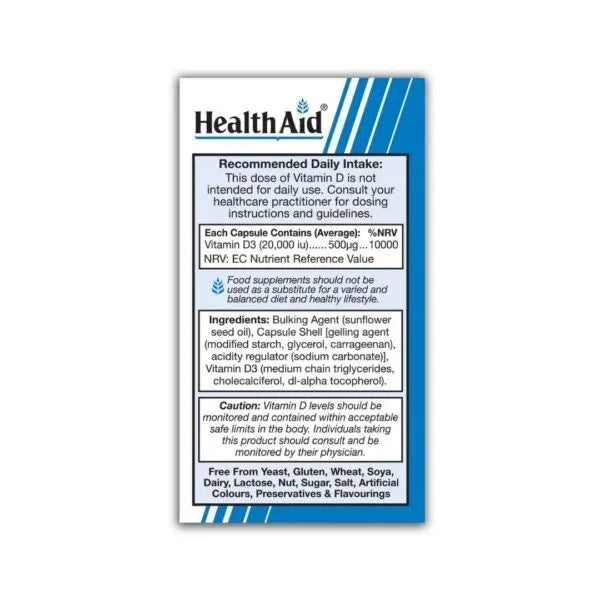 Health Aid - Vitamin D3 20000iu - GOLDFARMACI