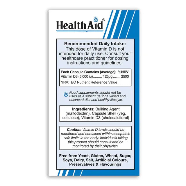 Health Aid - Vitamin D3 5000iu - GOLDFARMACI