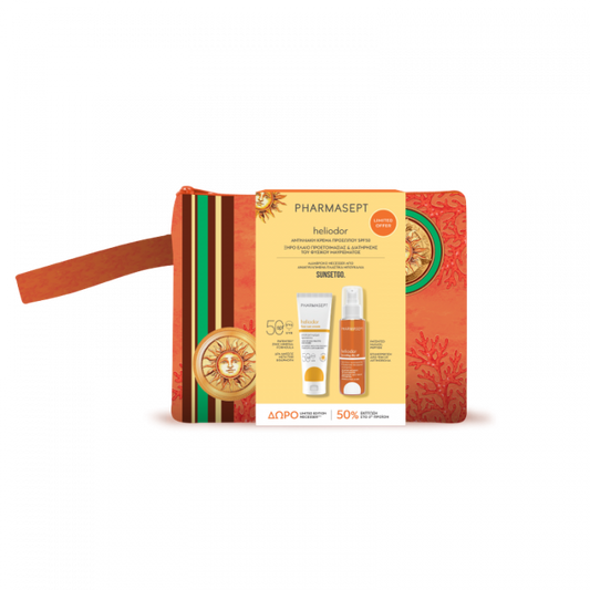 Pharmasept Promo Heliodor Face Sun Cream Spf50 50ml & Heliodor Bronzing Dry Oil 100ml