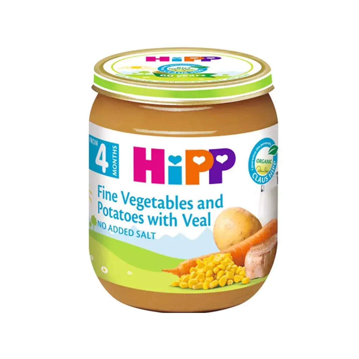 Hipp - Fine Vegetables and Potatoes with Veal (4m+) - GOLDFARMACI