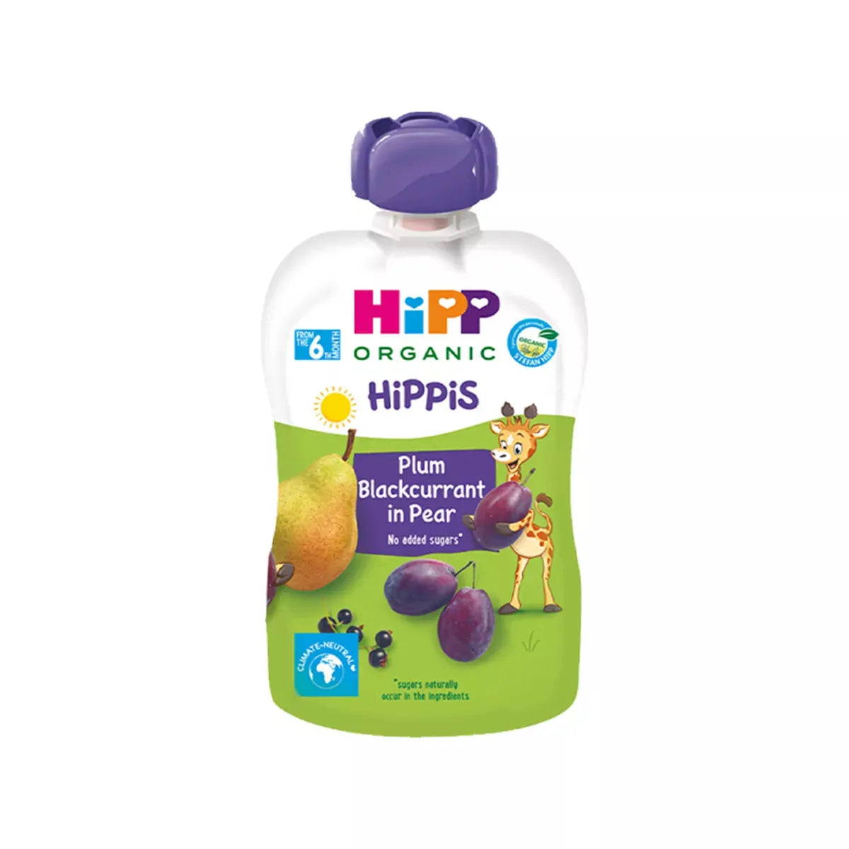 Hipp - HiPPiS Plum Blackcurrant in Pear (6m+) - GOLDFARMACI