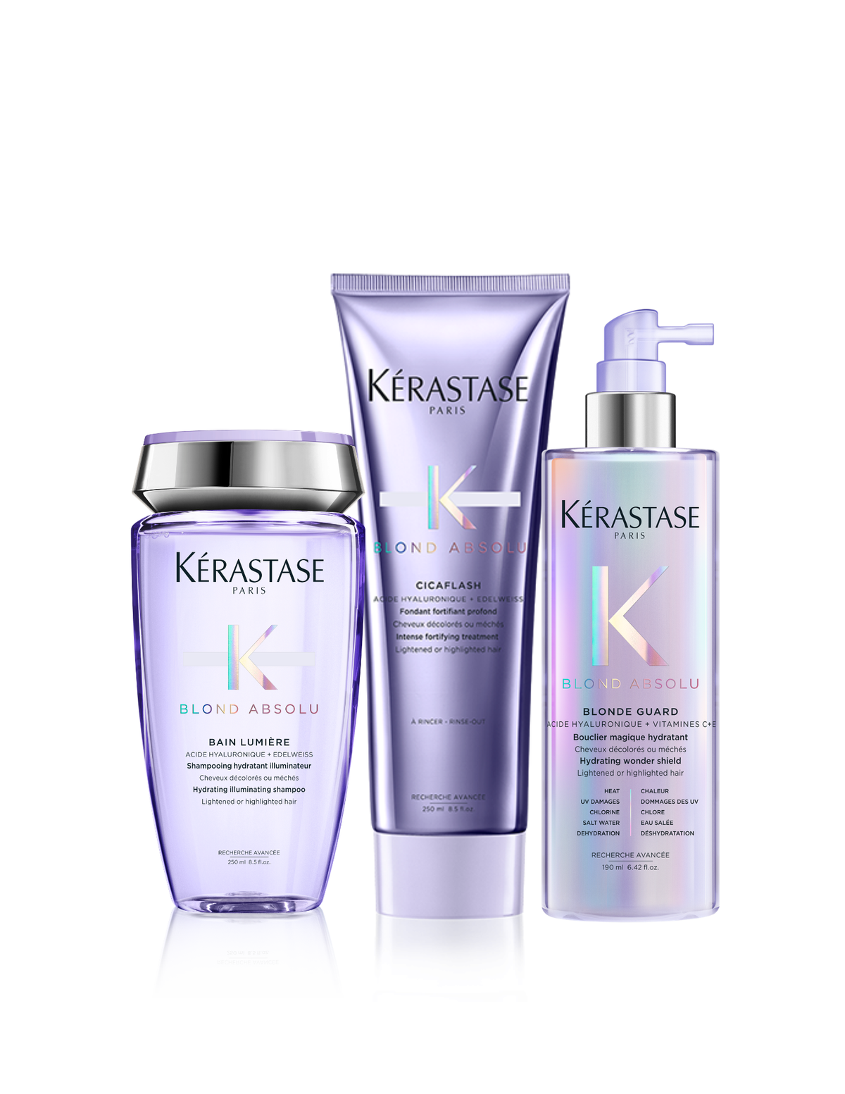 Kérastase Blond Absolu Bain Lumière, Cicaflash and Blonde Guard Set