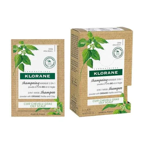 Klorane - Oil Control 2-in-1 Mask Shampoo Powder with Nettle - GOLDFARMACI
