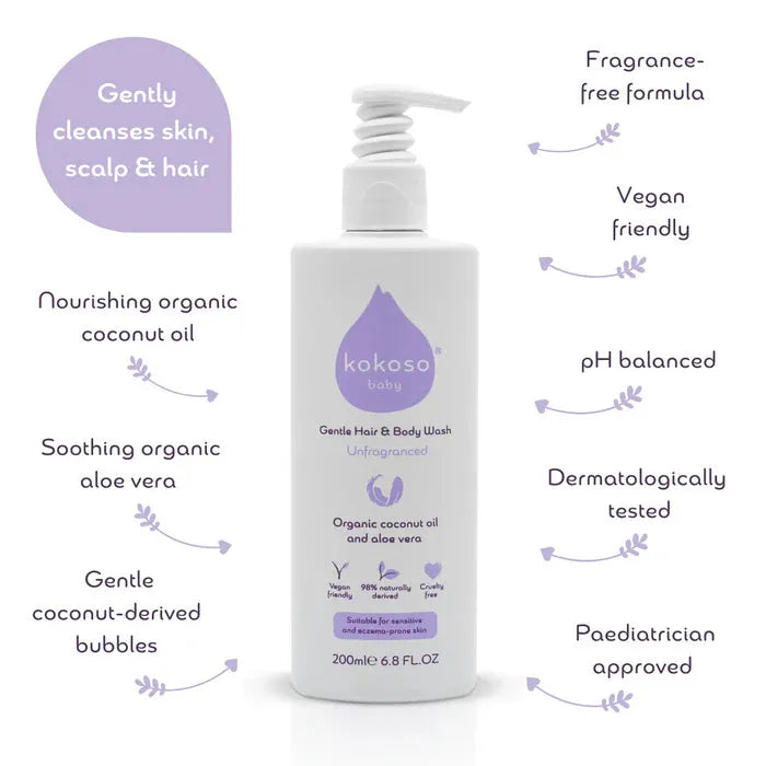 Kokoso Baby - Gentle Hair & Body Wash - GOLDFARMACI