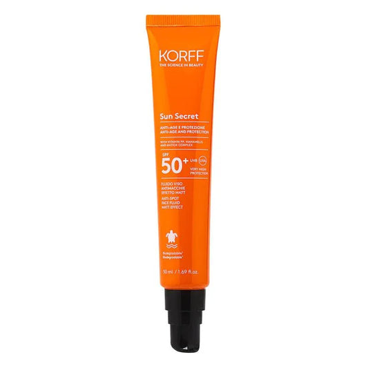 Korff - Sun Secret Anti-Spot Face Fluid Matt Effect SPF50+ - GOLDFARMACI