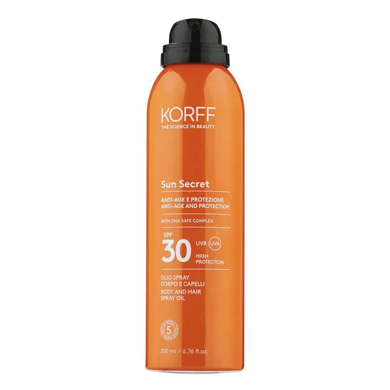 Korff - Sun Secret Body And Hair Spray Oil SPF30 - GOLDFARMACI
