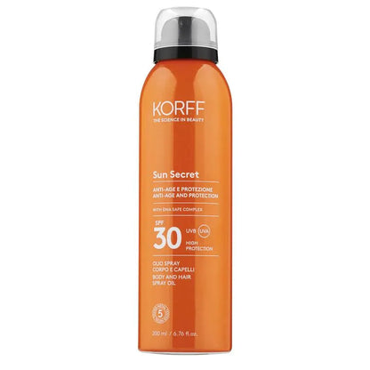 Korff - Sun Secret Body And Hair Spray Oil SPF30 - GOLDFARMACI