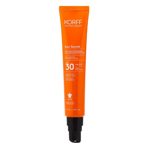 Korff - Sun Secret Face Fluid Matt Effect SPF30 - GOLDFARMACI