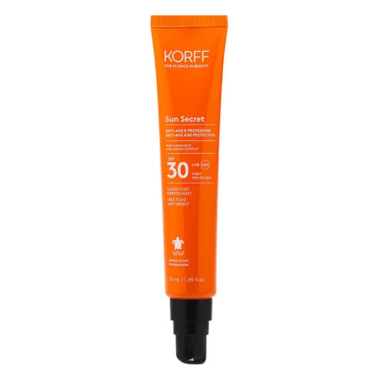 Korff - Sun Secret Face Fluid Matt Effect SPF30 - GOLDFARMACI
