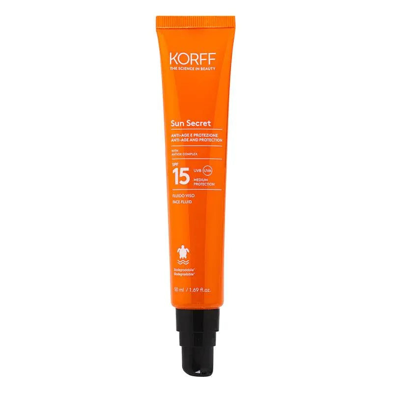 Korff - Sun Secret Face Fluid SPF15 - GOLDFARMACI