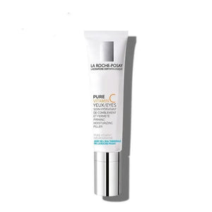 La Roche-Posay Pure Vitamin C Eyes cream tube on white background at Goldfarmaci pharmacy Albania
