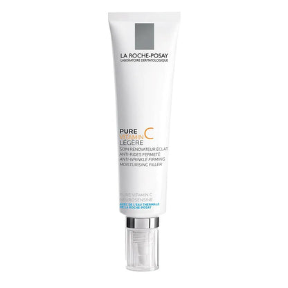 La Roche-Posay Pure Vitamin C anti-wrinkle moisturiser tube on white background, Goldfarmaci