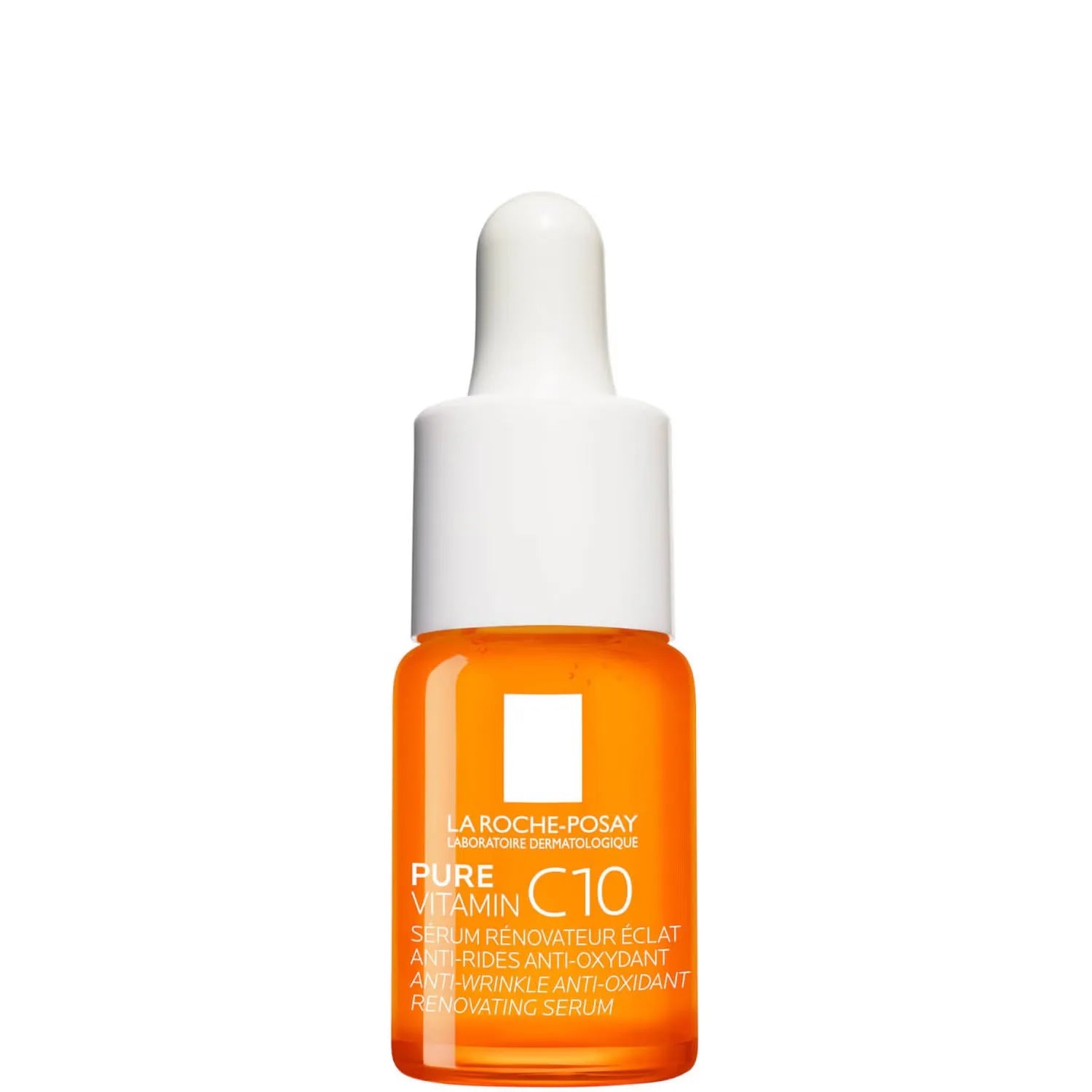 La Roche-Posay Pure Vitamin C10 serum bottle on white background, available at Goldfarmaci