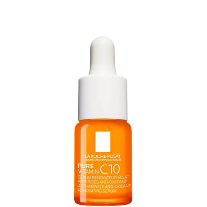 La Roche-Posay Pure Vitamin C10 serum bottle on white background, available at Goldfarmaci