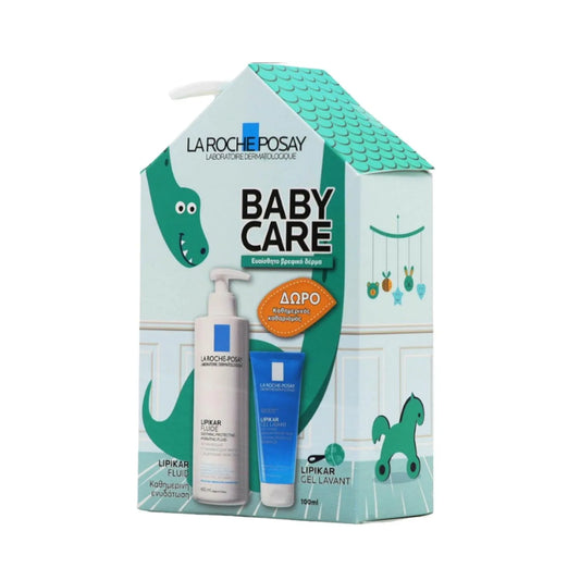 La Roche-Posay - Set Baby Care Promo with Lipikar Fluide 400ml & FREE Lipikar Gel Lavant 100ml - GOLDFARMACI