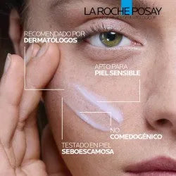 Woman applying La Roche-Posay Toleriane Kerium DS Cream to face, skincare for sensitive skin