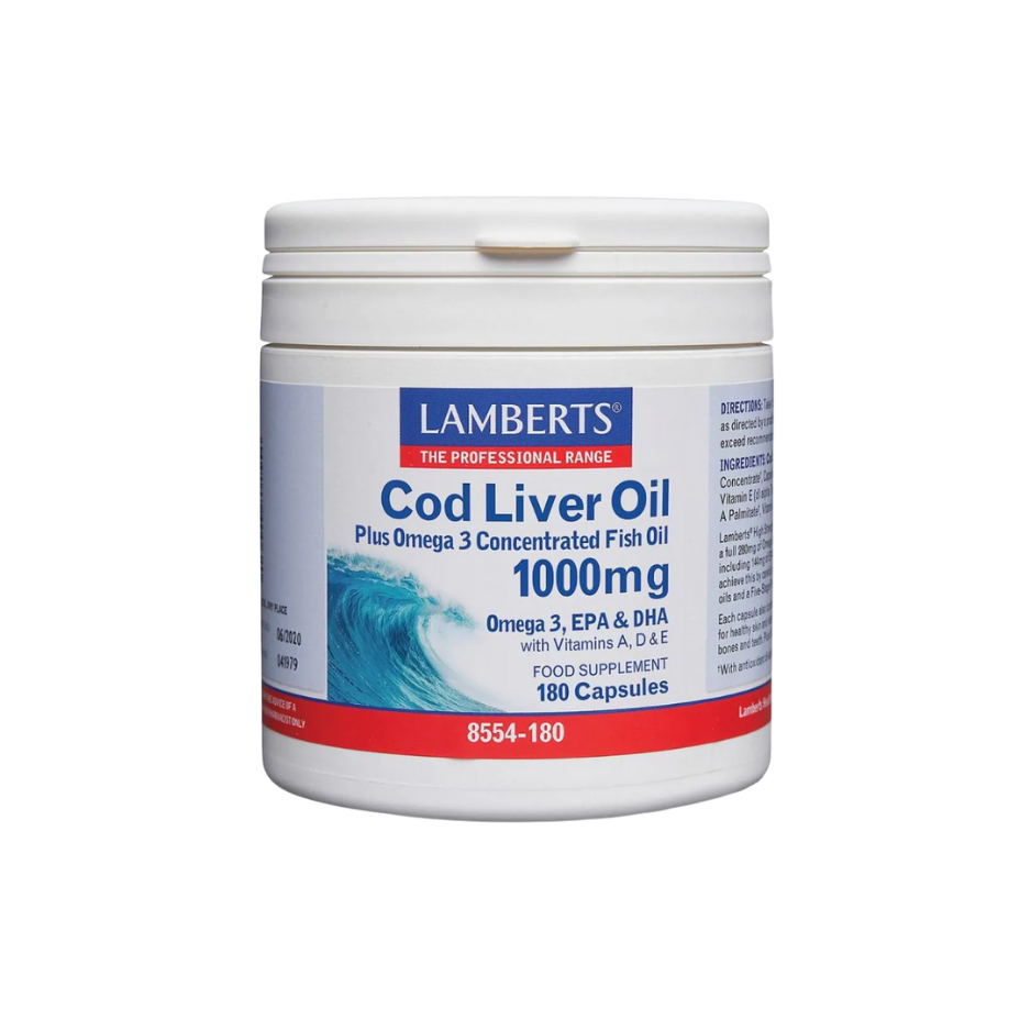 Lamberts - Cod Liver Oil 1000 mg 180 Capsules