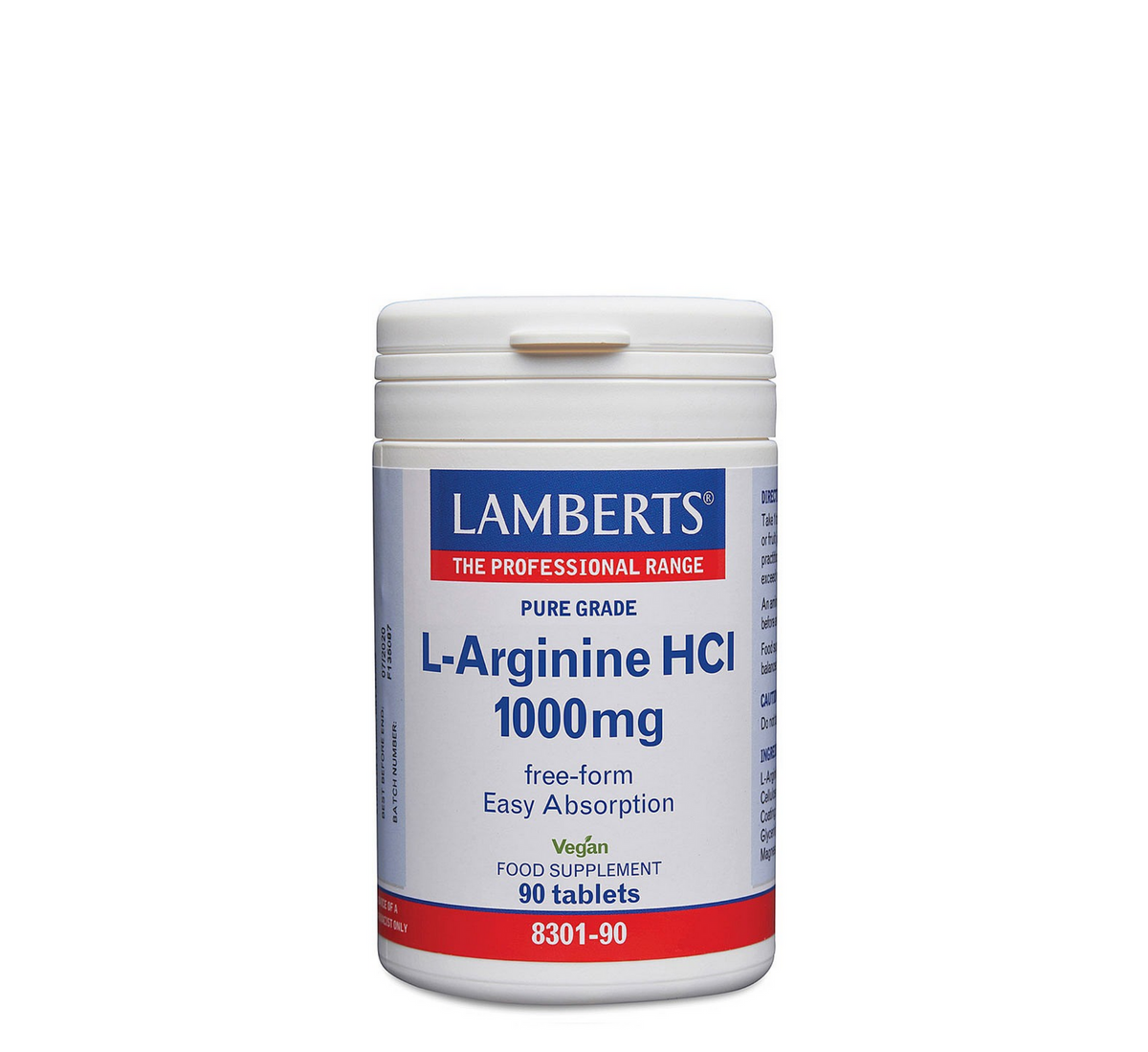 Lamberts L-Arginine HCl 1000 mg, 90 tablets