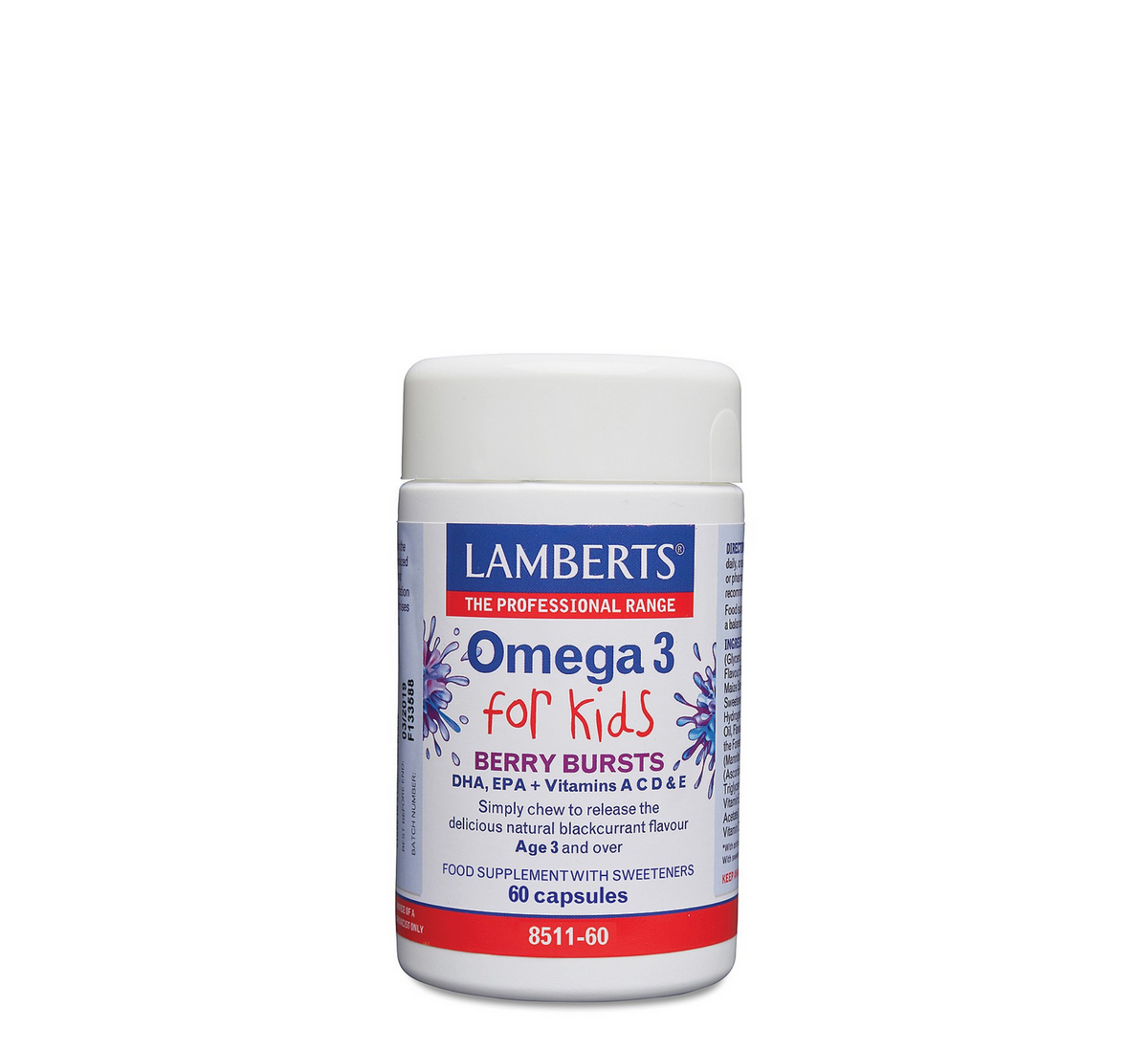 Lamberts Omega 3 for Kids Berry Burst, 60 capsules
