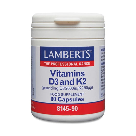 Lamberts - Vitamins D3 2000 IU & K2 90 Capsules