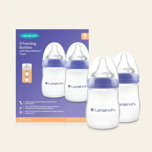 Lansinoh - Plastic Feeding Bottles with NaturalWave® Teat Duo Pack - GOLDFARMACI
