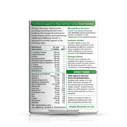 Vitabiotics - Liverel 60 Tabs - GOLDFARMACI